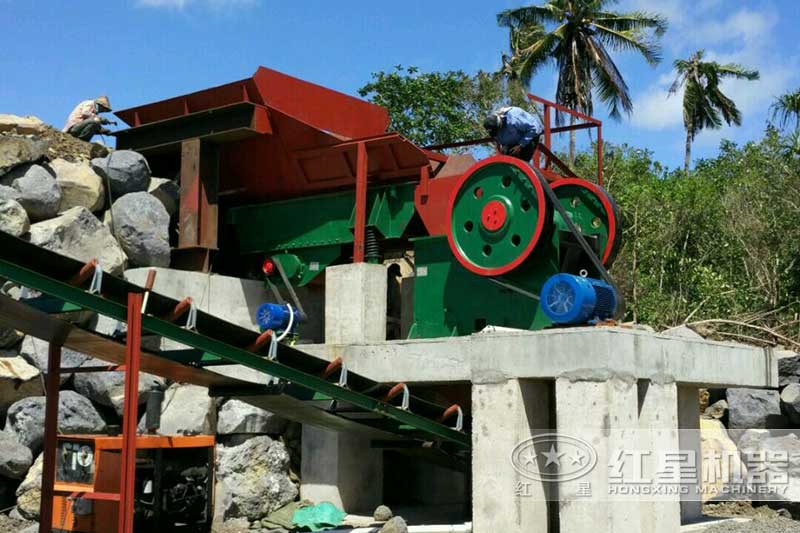 PE-500×750顎式破碎機現(xiàn)場