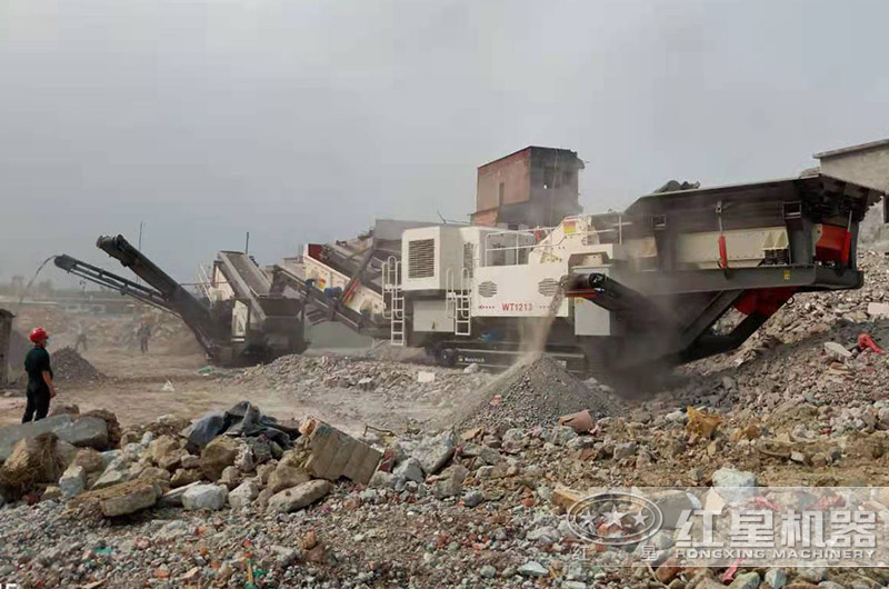 南陽(yáng)時(shí)產(chǎn)150噸建筑垃圾破碎生產(chǎn)線