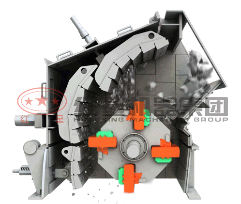 反擊破處理物料示意圖 反擊破處理物料示意圖