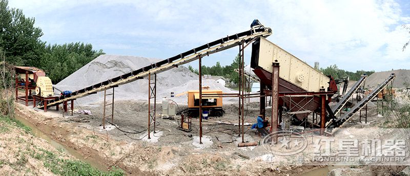 固定式機制砂生產線（重錘破為核心設備）