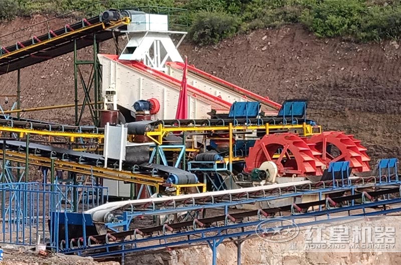 花崗巖制砂生產線洗砂現場