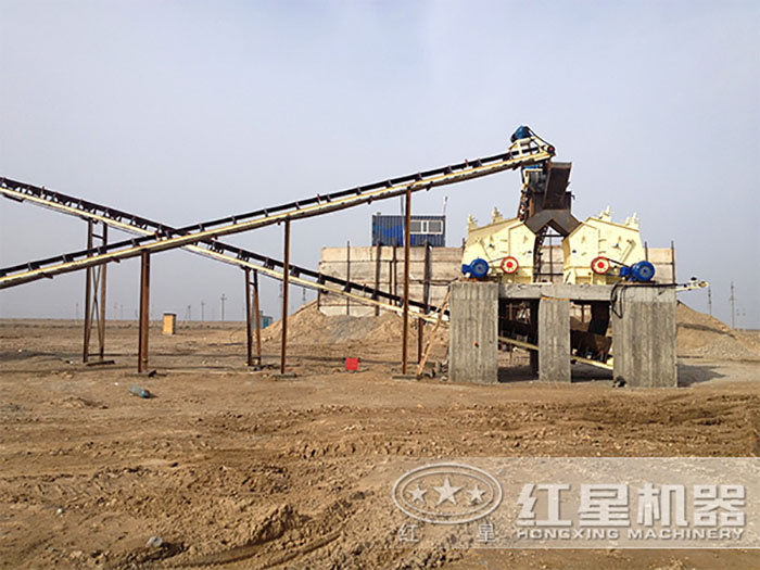 石灰石生產線現場安裝中