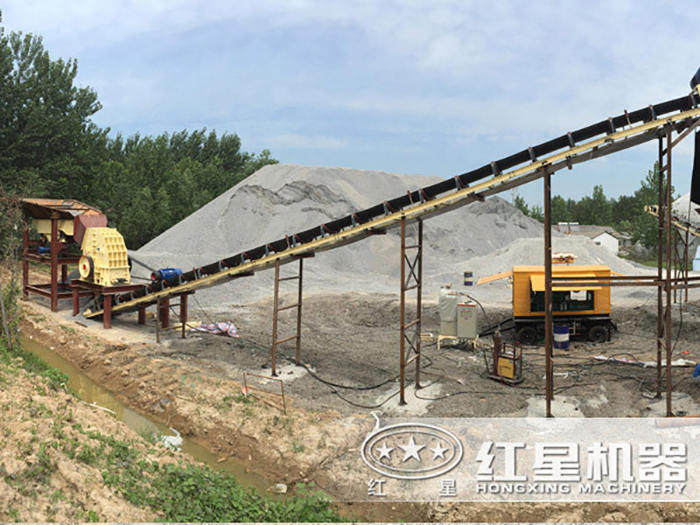 固定式砂石生產線現場