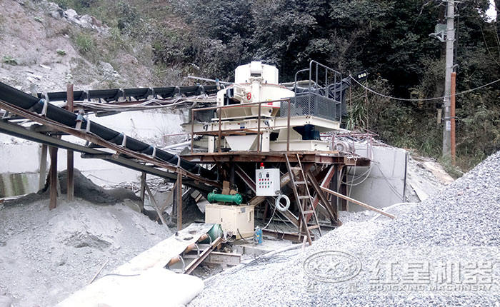 福建破碎制砂生產(chǎn)線現(xiàn)場(chǎng)