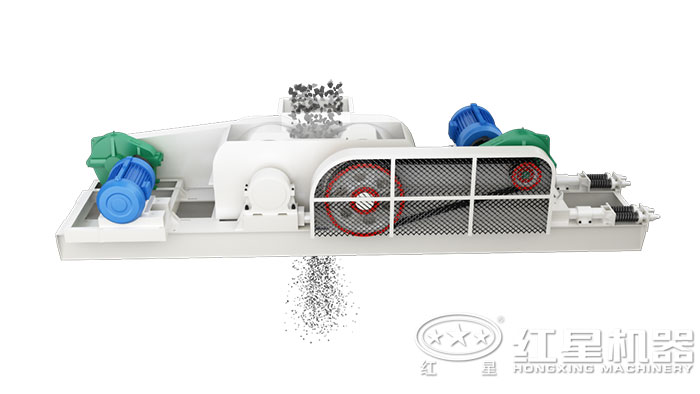 對輥破碎機破碎物料原理展示 對輥破碎機破碎物料原理展示