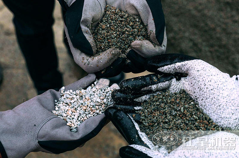 河卵石破碎成品展示 河卵石破碎成品展示