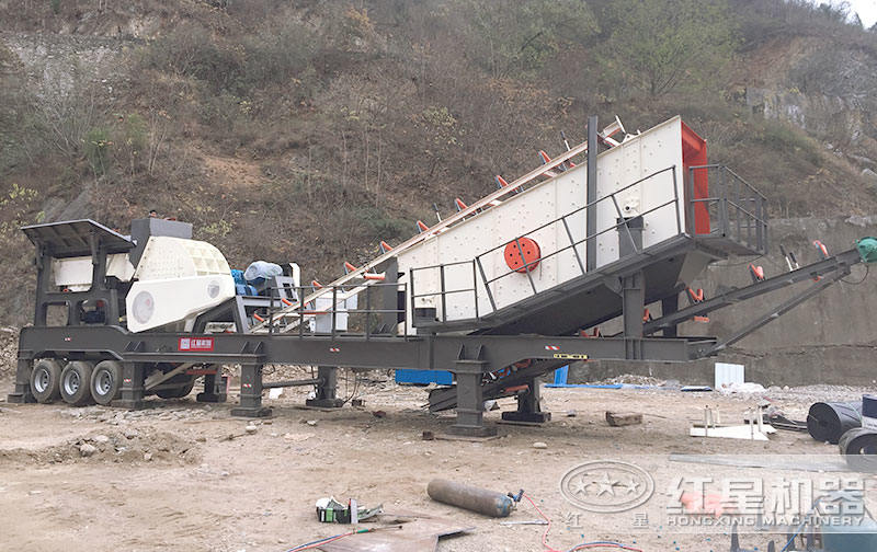 輪胎流動式碎石機作業現場 輪胎流動式碎石機作業現場