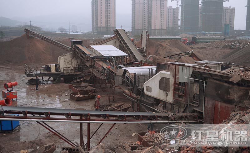 大型建筑垃圾再生利用廠現(xiàn)場圖