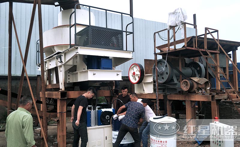 配置較簡單的生產線安裝現場