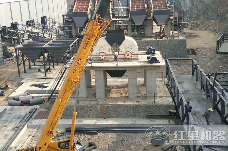 大型重錘破生產現場