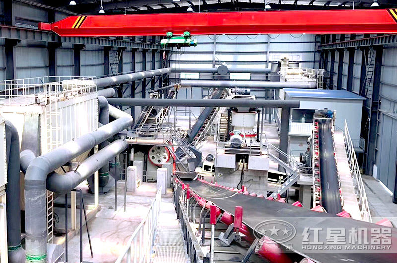 風化石制砂機作業現場