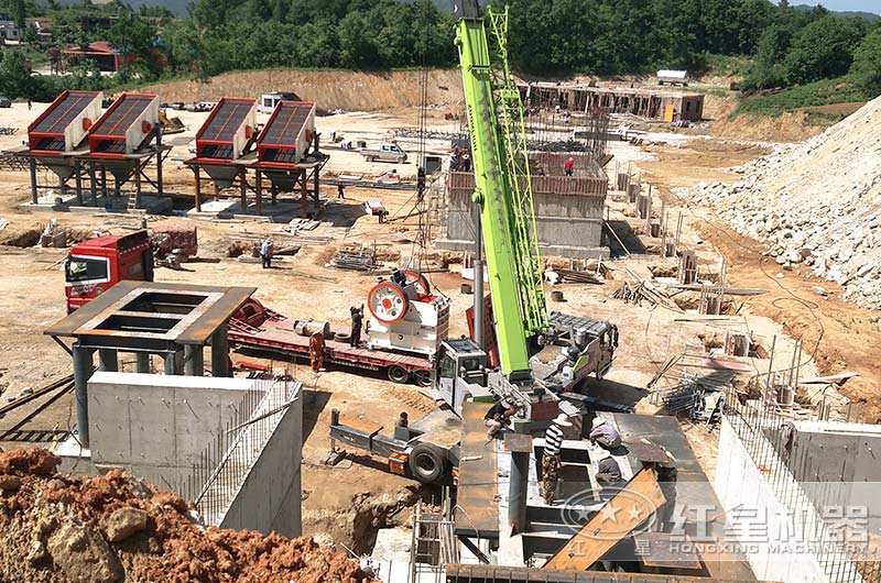 砂石生產線現場