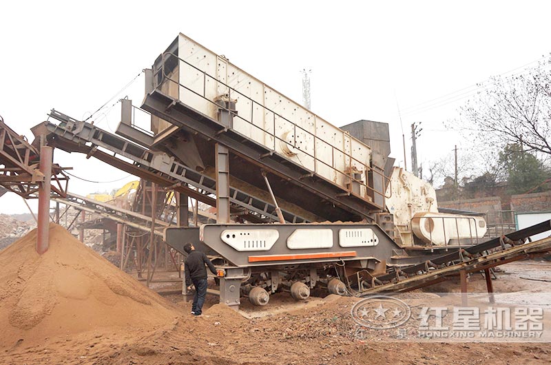 拆遷建筑垃圾破碎站工作現(xiàn)場 拆遷建筑垃圾破碎站工作現(xiàn)場