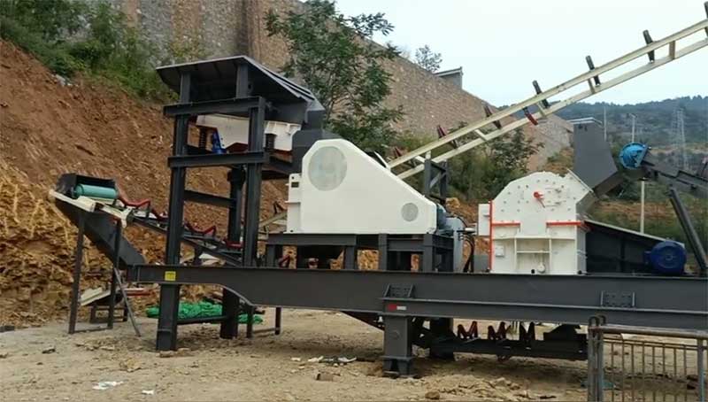 小型青石移動式破碎生產線