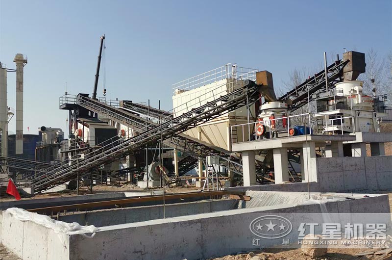 花崗巖制砂生產線現場一