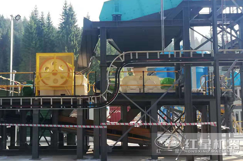 鄂破+對(duì)輥破制沙生產(chǎn)線