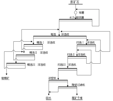 鉬礦選廠選礦工藝流程的分析