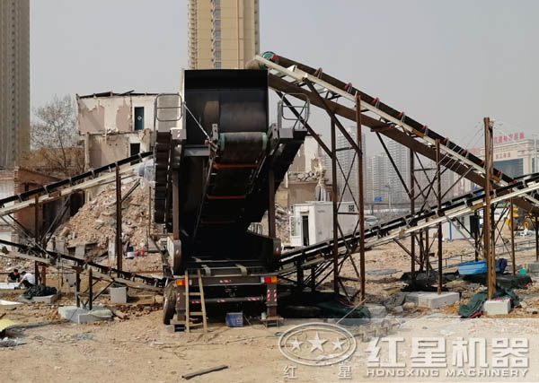 移動破碎站筑垃圾變廢為寶