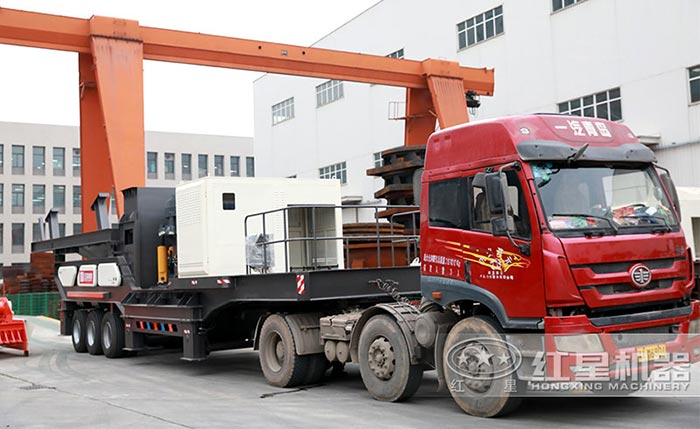 車頭牽引開著走的半掛車式砂石機_半掛車沙石料破碎機 車頭牽引開著走的半掛車式砂石機_半掛車沙石料破碎機