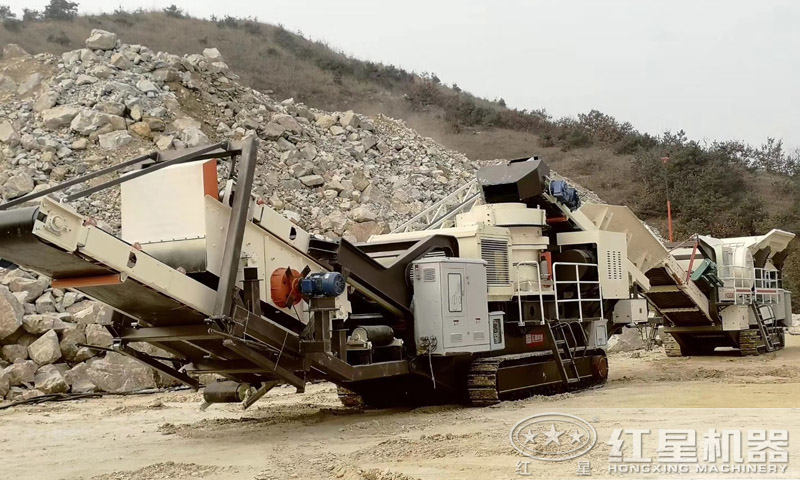 履帶柴油式移動破碎篩分一體機