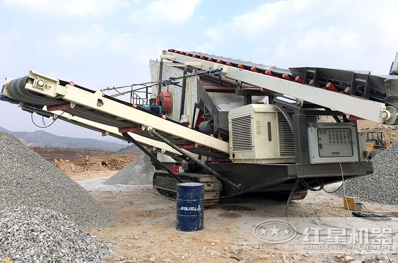 履帶式的建筑垃圾破碎站 履帶式的建筑垃圾破碎站