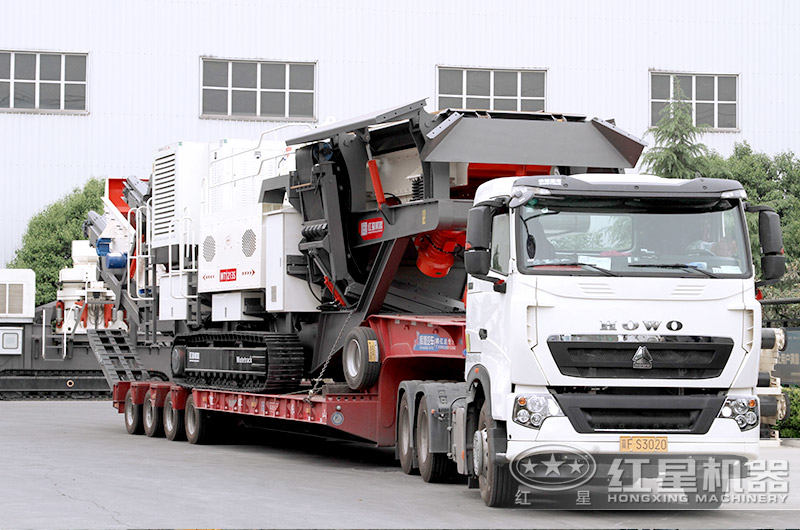 紅星移動石頭破碎設備展示