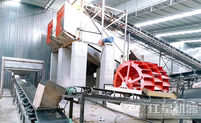 室內水洗砂設備生產現場