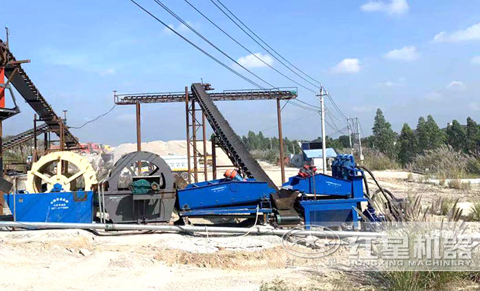 洗砂機配合細沙回收機作業(yè) 洗砂機配合細沙回收機作業(yè)