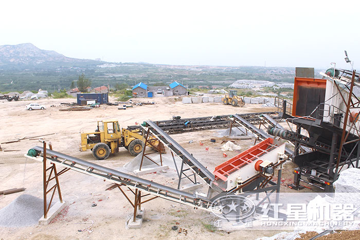 移動磕沙機作業現場 移動磕沙機作業現場