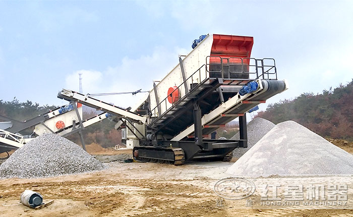 移動磕沙機作業現場 移動磕沙機作業現場