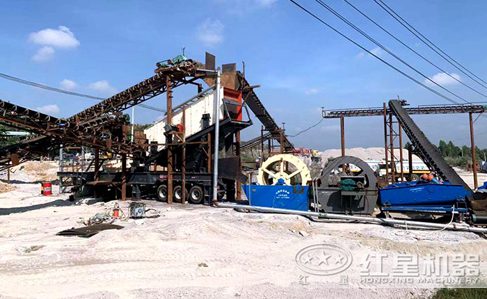 移動制砂機生產線現場