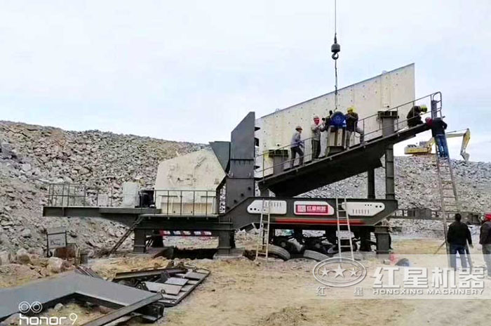 反擊破移動粉碎機生產現場——河北 反擊破移動粉碎機生產現場——河北