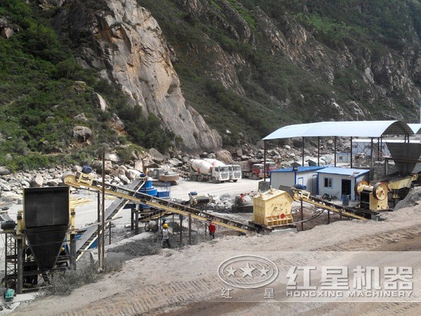 紅星砂石生產線現場